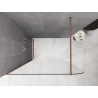 Mexen Kioto-P душ преграда Walk-in 90 x 200 см, прозрачен 8 мм, четка мед - 800-090-101-65-00-P