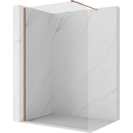 Mexen Kioto-P душ панел Walk-in 130 x 200 cm, прозрачен 8 mm, четкан мед - 800-130-101-65-00-P