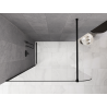 Mexen Kioto-P Душна стена Walk-in 80 x 200 cm, прозрачна 8 mm, черна - 800-080-101-70-00-P