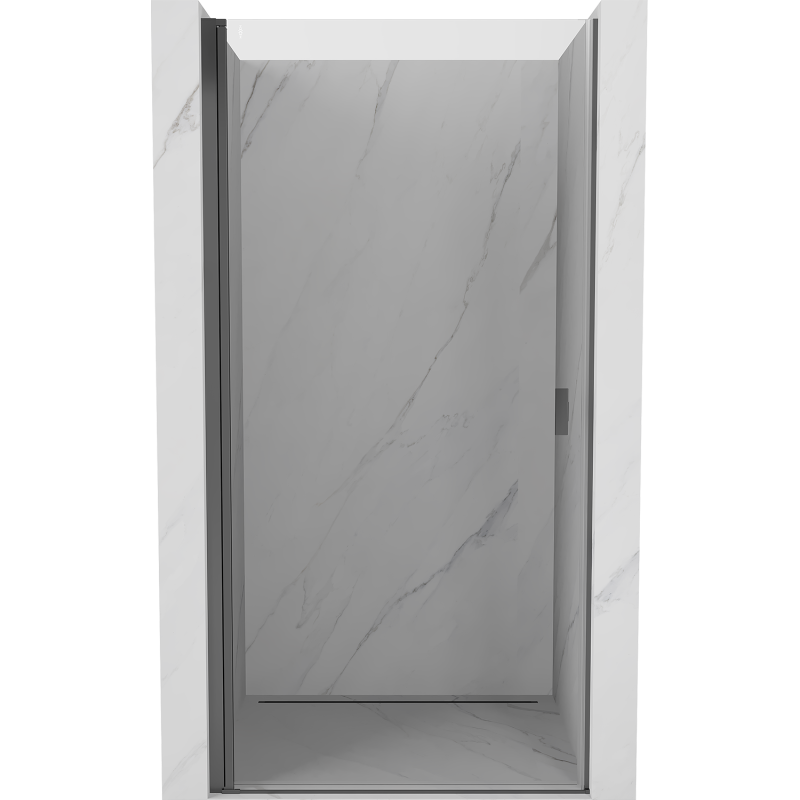 Mexen Mist-B отваряща се душ врата 80 см, прозрачна, оръжеен метал - 8A2-080-000-95-00