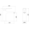 Mexen Lynx смесител за мивка, златен - 745900-50