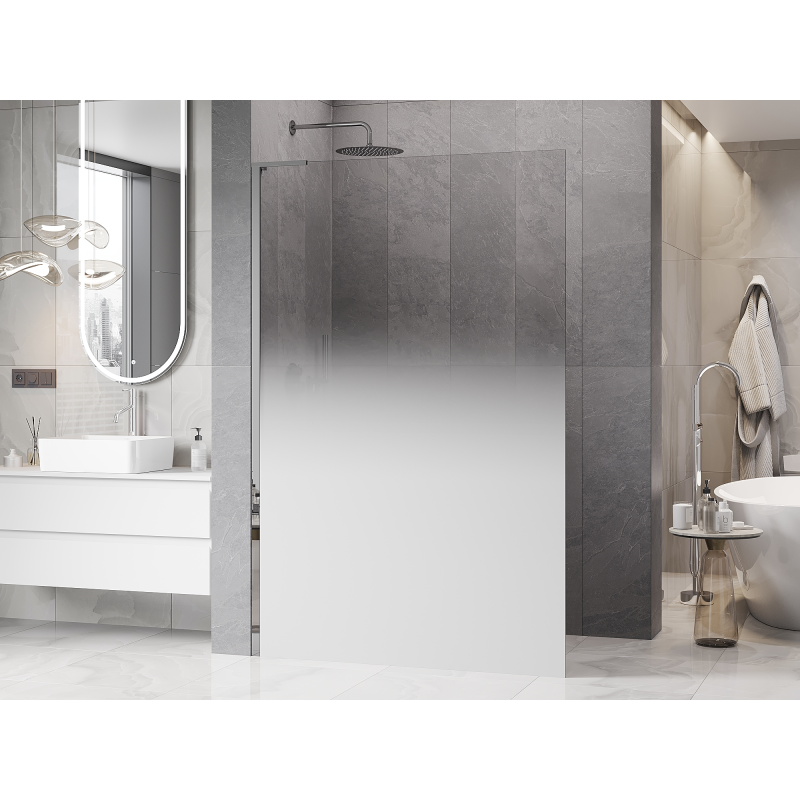 Mexen Kioto L душ параван Walk-in 100 x 200 см, омбре бяла 8 мм, хром - 800-100-103-01-86