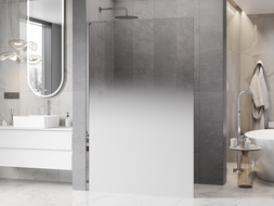 Mexen Kioto L душ параван Walk-in 100 x 200 см, омбре бяла 8 мм, хром - 800-100-103-01-86