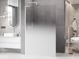 Mexen Kioto L Душ стена Walk-in 90 x 200 cm, омбре бяла 8 мм, бяла - 800-090-103-20-86