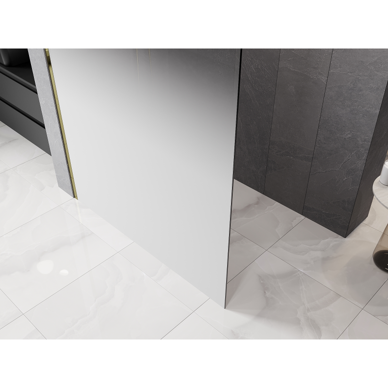 Mexen Kioto L душ стена Walk-in 90 x 200 см, бяла омбре 8 мм, златна - 800-090-103-50-86