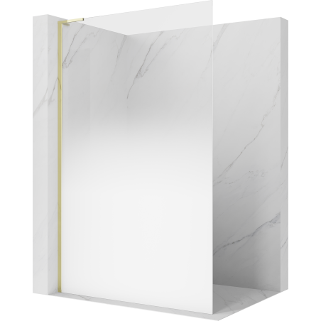 Mexen Kioto L Панел за душ Walk-in 120 x 200 см, омбре бяла 8 мм, златна - 800-120-103-50-86
