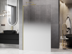 Mexen Kioto L Душкабина Walk-in 70 x 200 см, бяло омбре 8 мм, позлатено четкано