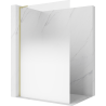 Mexen Kioto L душ стена Walk-in 110 x 200 cm, омбре бяло 8 мм, злато четкано - 800-110-103-55-86