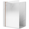 Mexen Kioto L стенна душ кабина Walk-in 70 x 200 cm, омбре бяла 8 mm, розово злато