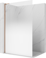 Mexen Kioto L преграда за душ Walk-in 80 x 200 cm, бяла омбре 8 mm, розово злато