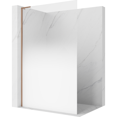 Mexen Kioto L Душ стена Walk-in 80 x 200 см, омбре бяла 8 мм, матирано мед - 800-080-103-65-86