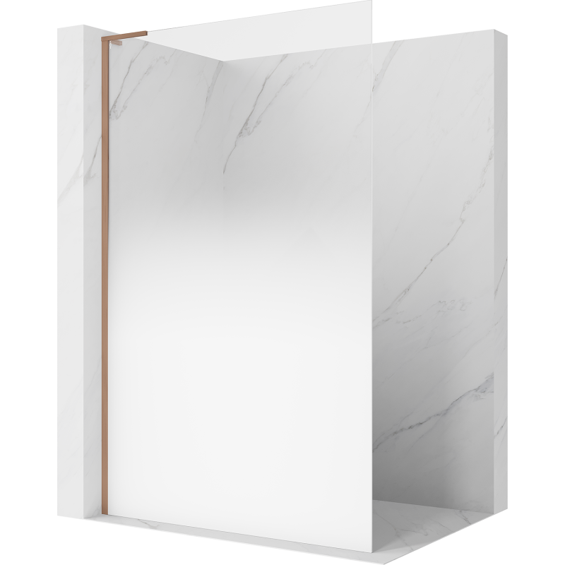Mexen Kioto L душ стена Walk-in 100 x 200 cm, бяло омбре 8 mm, четкана мед - 800-100-103-65-86