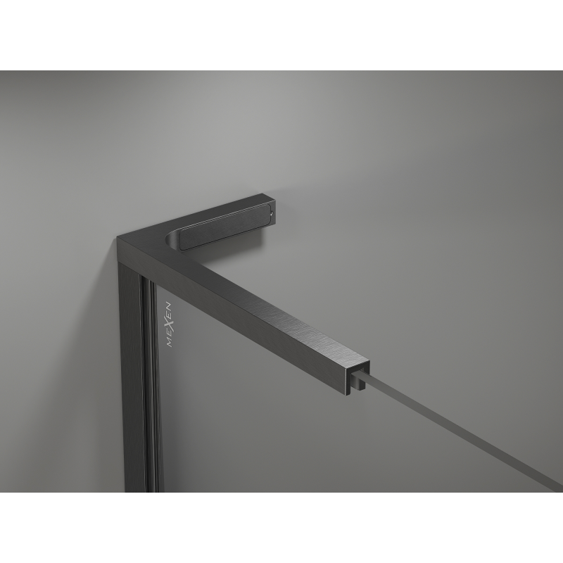 Mexen Kioto L душевая преграда Walk-in 80 x 200 см, бяла омбре 8 мм, четка gun gray