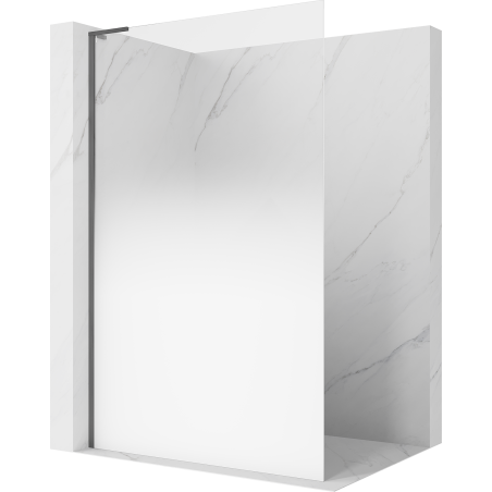 Mexen Kioto L Стенен панел за душ Walk-in 100 x 200 см, бял омбре 8 мм, четкана сива