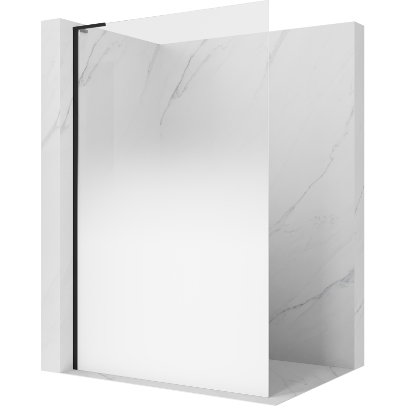 Mexen Kioto L душ стена Walk-in 110 x 200 см, омбре бяла 8 мм, черна - 800-110-103-70-86