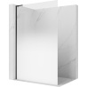 Mexen Kioto L душ стена Walk-in 110 x 200 см, омбре бяла 8 мм, черна - 800-110-103-70-86