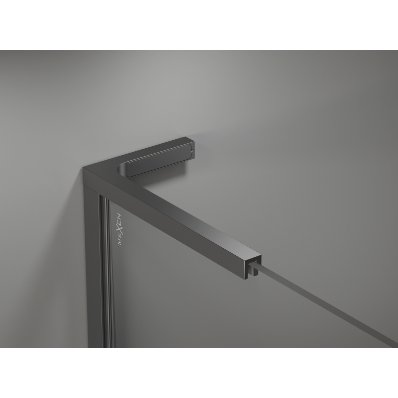 Mexen Kioto L душ стена Walk-in 80 x 200 см, омбре бяла 8 мм, gun metal - 800-080-103-95-86