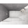 Mexen Kioto L преграда за душ Walk-in 90 x 200 см, бял омбре 8 мм, четкан никел