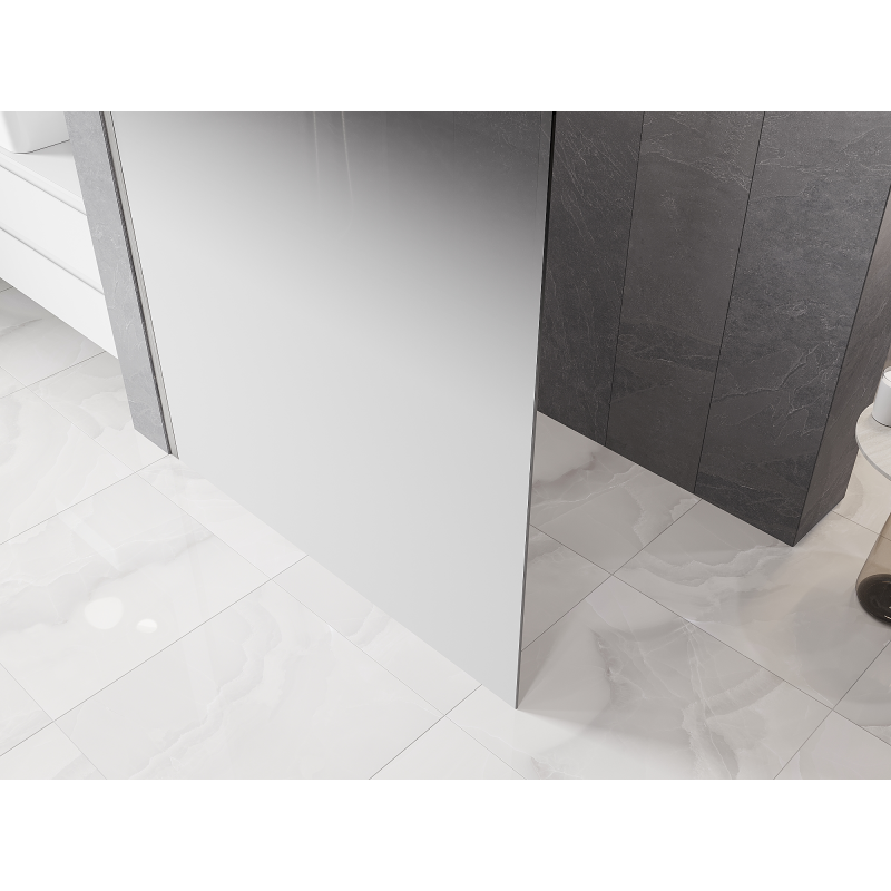 Mexen Kioto L душ-преграда Walk-in 120 x 200 см, бял омбре 8 мм, четкован никел