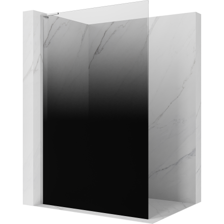 Mexen Kioto L Панел за душ Walk-in 120 x 200 cm, черно омбре 8 mm, хром - 800-120-103-01-76