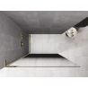 Mexen Kioto L Душ стена Walk-in 120 x 200 cm, омбре черна 8 mm, златна - 800-120-103-50-76