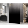 Mexen Kioto L стенен параван за душ Walk-in 120 x 200 см, омбре черно 8 мм, златно