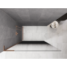 Mexen Kioto L душ стена Walk-in 90 x 200 cm, омбре черна 8 mm, четкана мед - 800-090-103-65-76