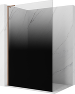 Mexen Kioto L душ стена Walk-in 100 x 200 cm, омбре черна 8 мм, матирана мед - 800-100-103-65-76
