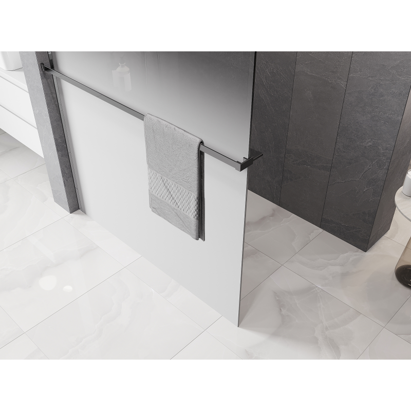 Mexen Kioto+ душ параван с рафт Walk-in 70 x 200 см, омбре бял 8 мм, хром - 800-070-121-01-86
