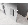 Mexen Kioto+ преграда за душ с полица Walk-in 80 x 200 см, омбре бяла 8 мм, бяла