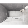 Mexen Kioto+ преграда за душ с полица Walk-in 80 x 200 см, омбре бяла 8 мм, бяла
