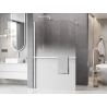 Mexen Kioto+ преграда за душ с рафт Walk-in 150 x 200 см, омбре бяла 8 мм, бяла