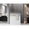 Mexen Kioto+ душкабина с рафт Walk-in 100 x 200 см, бяло омбре 8 мм, златно четкано