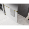 Mexen Kioto+ душ кабина със стойка Walk-in 130 x 200 см, омбре бяла 8 мм, златна