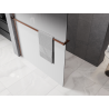 Mexen Kioto+ душ панел със стелаж Walk-in 150 x 200 cm, бялa омбре 8 мм, розово злато