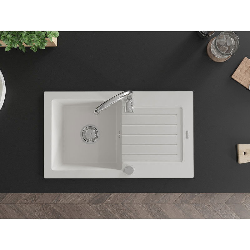 Mexen Pablo гранитна мивка с една камера с отцедник и кухненски смесител