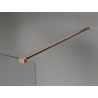 Mexen Kioto+ душ стена с рафт Walk-in 120 x 200 см, омбре бяла 8 мм, мед четкана