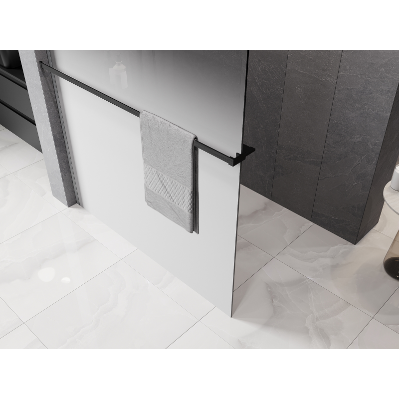 Mexen Kioto+ душ стенен панел с рафт Walk-in 120 x 200 см, омбре бяло 8 мм, четка