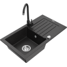Mexen Pablo гранитна мивка с 1 отделение с отцедник и кухненски смесител