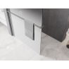 Mexen Kioto+ стъклена параван с рафт Walk-in 70 x 200 см, бял омбре 8 мм, матов никел