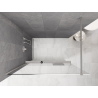 Mexen Kioto+ стъклена параван с рафт Walk-in 70 x 200 см, бял омбре 8 мм, матов никел