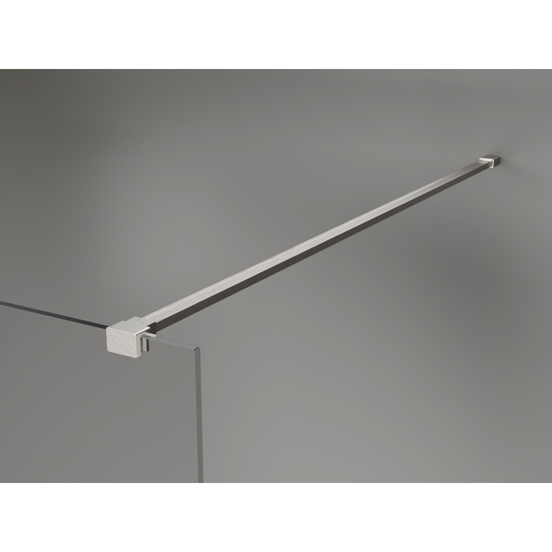 Mexen Kioto+ душ разделител с полица Walk-in 90 x 200 cm, бял омбре 8 мм, четкан никел