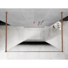 Mexen Kioto самостоятелна душ кабина 120 x 200 см, омбре черна 8 мм, четкана мед
