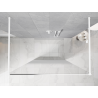 Mexen Kioto свободно стояща душ стена 130 x 200 cm, омбре бяла 8 мм, бяла