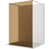 Mexen Kioto Свободно стояща душ преграда 120 x 200 см, бронз 8 мм, матиран мед