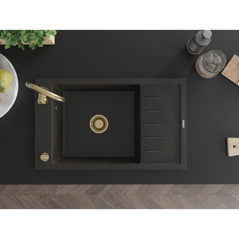 Mexen Elias гранитна мивка с 1 отделение с отцедник и кухненски смесител