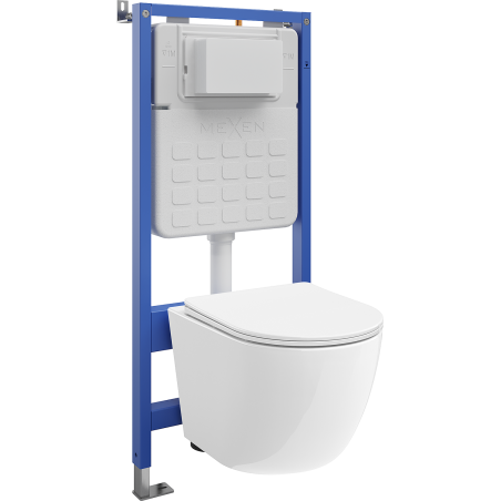 Mexen Lena вграден WC комплект Tex Air Slim с пневматична рамка с WC чиния и бавно
