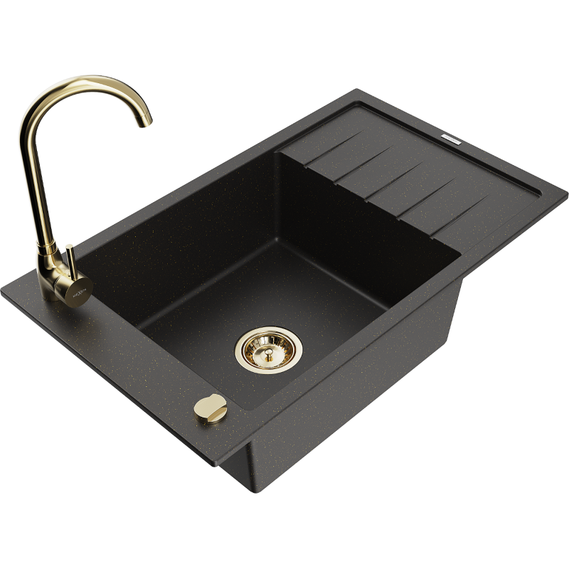 Mexen Elias гранитна мивка с 1 отделение с отцедник и кухненски смесител