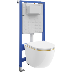 Mexen Lena подовиел комплект WC пневматичен стелаж Tex Air Slim с WC чиния и