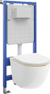 Mexen Lena подовиел комплект WC пневматичен стелаж Tex Air Slim с WC чиния и